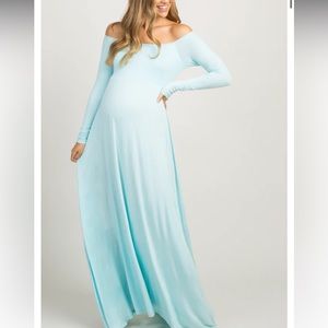 PinkBlush off should blue maternity dress.